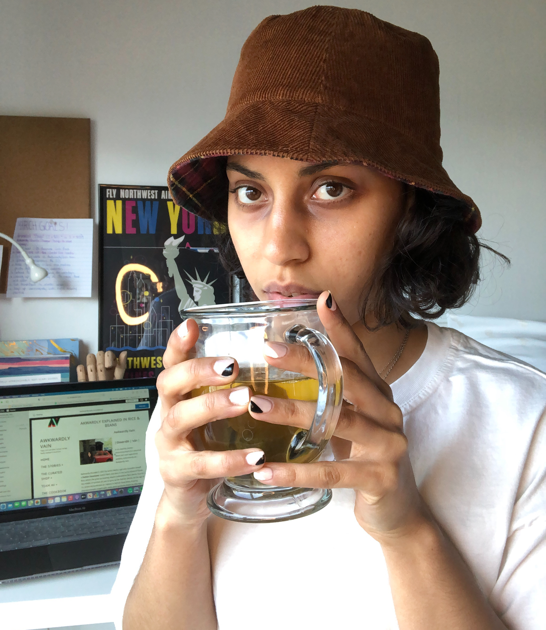 I put up monthly goals and planners and stuff to keep myself reminded of the things that I want to achieve