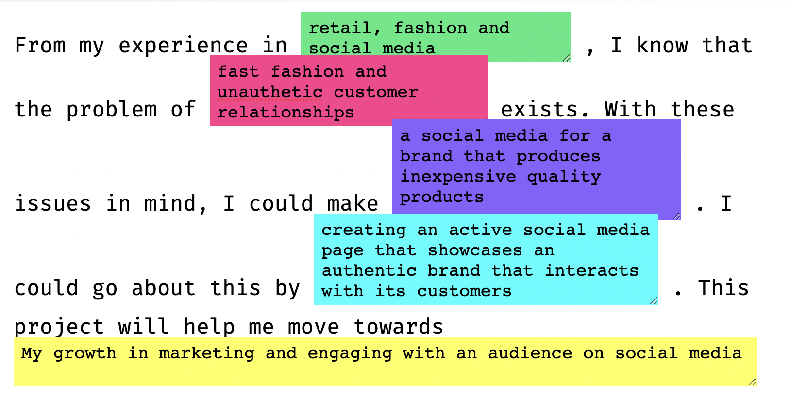 Being able to create an aesthetic for the brand and reflect that in the posts, giveaways and stories was a great learning experience for myself (as I want to work in digital marketing)