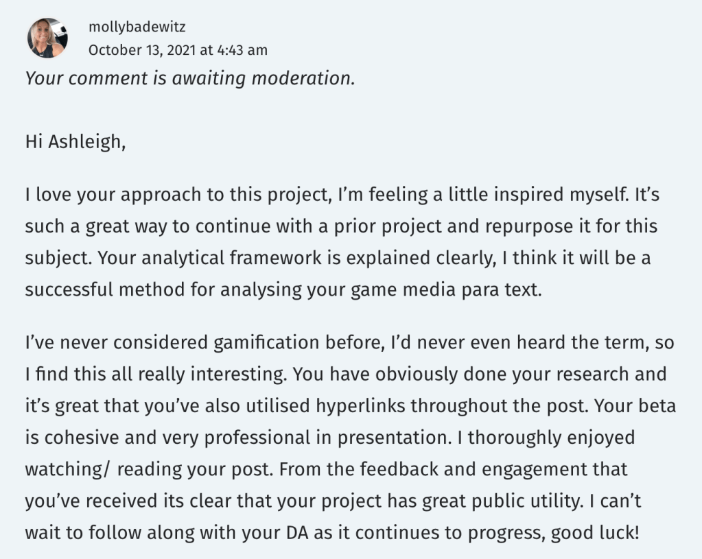 This is a skill I want to continue developing when proofreading my own work, being able to honestly criticise the work and look for a solution to the problems&nbsp;identified